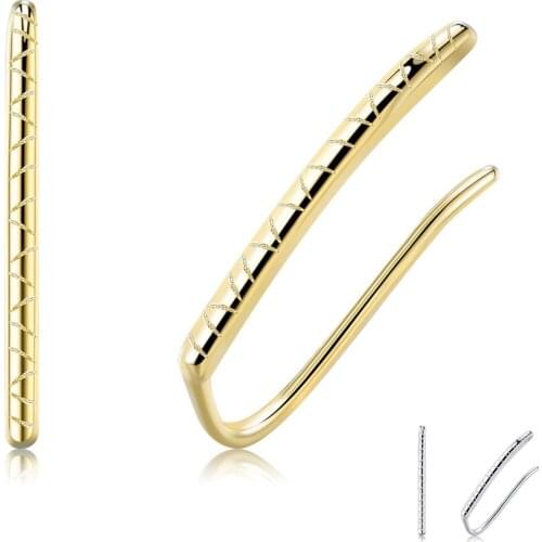 ZEMIOR 925 Sterling Silver Clip Earrings For Women 2 Color Simple Earring Anniversary Minimalist Female Fine Jewelry Hot Sale