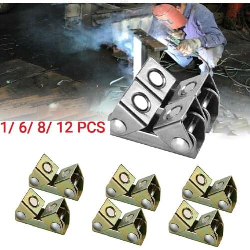 1/6/8/12PCS V Type Welding Jig Magnetic Welding Clamps Fixture Adjustable For Door Window Tool V Pads Weld Holders Hand Tool