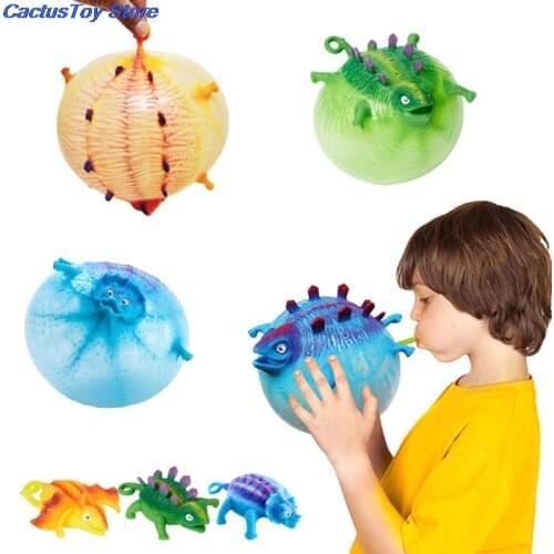 1Pc Dinosaur Toy Antistress Inflatable Animal Toy Squeeze Soft Ball Balloon Toy