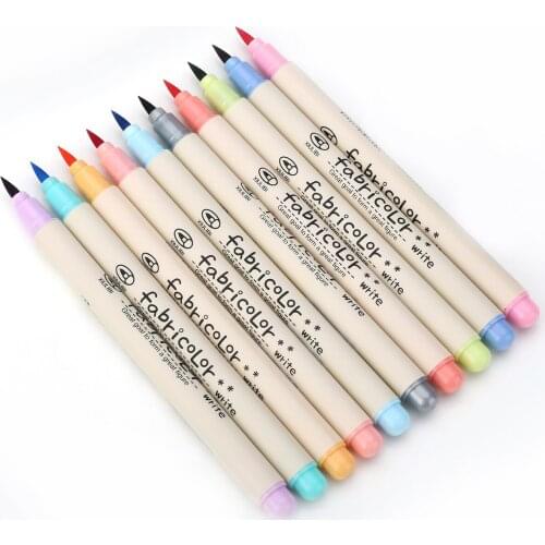 10pcs Colored Drawing Brush Pens Art Marker Pen Calligraphy Painting Pen Stationery Art School Supplies Gift 165mm