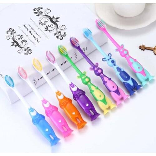 2Pcs Baby Toothbrush Micro Fiber Cartoon Panda Toddler Kids Newborn Dental Oral Care