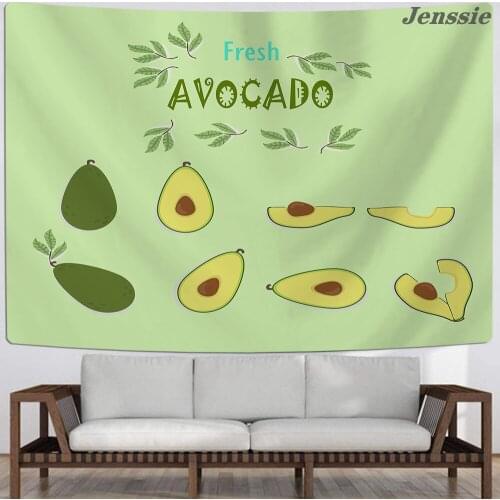 3D Avocado Lemon Printed Tapestry Vegetable and Fruit Printed Wall Hanging Tapestry Cloth Tapestry For Living Room Bedroom Decor