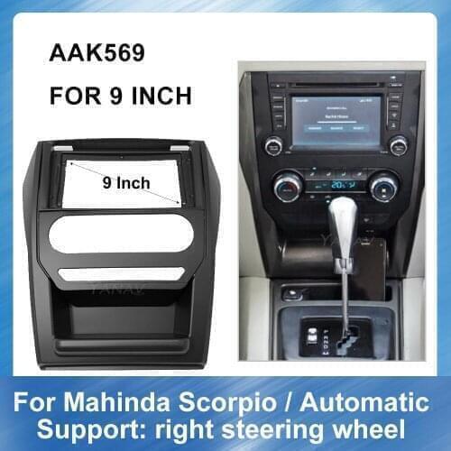 9 Inch 2 Din Car Radio Dash Panel for-Mahinda Scorpio automatic Car Stereo Receiver Dash Kit Trim Bezel Plate Mount Kit Frame