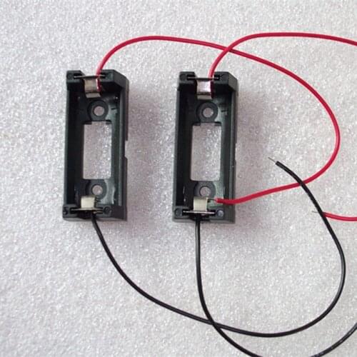 90pcs/lot MasterFire CR123A 16340 LIR123A 3V Batteries Holder Storage Box Battery Case Cover Black Plastic with 150MM Cable