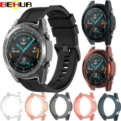 New Arrival Soft Protect Cover for Huawei Watch GT 2 42mm 46mm Elegant Case TPU Bumper Watch GT 2/1 Pro Frame Watch Accessories