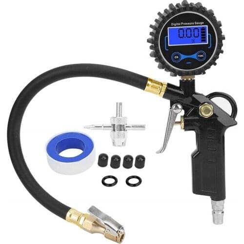 Digital Tire Pressure Gauge, 200 PSI American Air Chuck Pressure Gauge 0.1 Display Resolution for Car, SUV, Etc