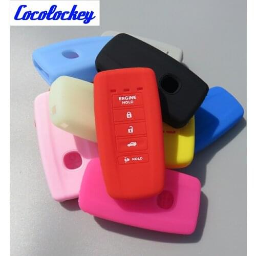 Cocolockey Silicone Car Cover Case Key Holder for ACURA ILX TLX RLX RDX MDX TSX 2015 2016 2017 5 Buttons Engine HOLD Keyless