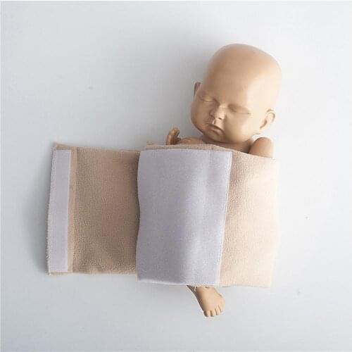 Solid Color Unisex Newborn Baby Photography Shoot Swaddle Blanket Stretch Wraps New