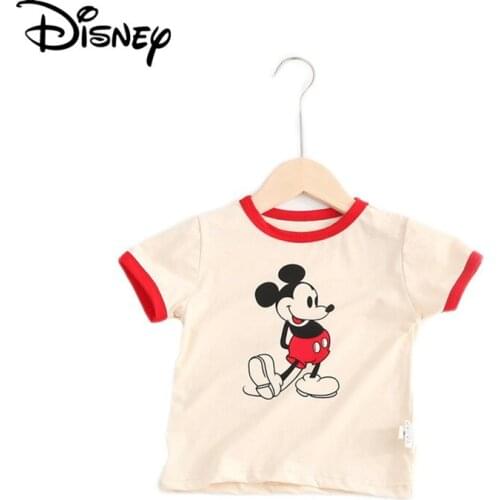 Disney Minnie Mickey Tshirt Summer Kids Tops Round Neck bing bunny T-shirt Fashion Boys Girls Clothes