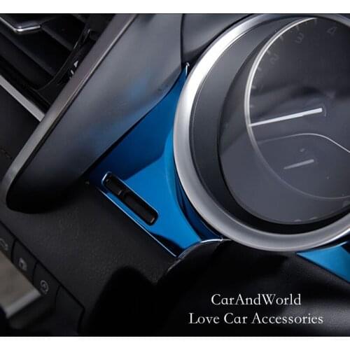 For Toyota Camry 2018 2019 Central Dash Board panel Trims Tachometer Cover Strip Stainless Steel Car Sticker Styling Accessories