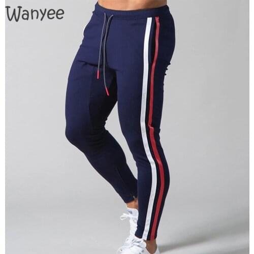 Joggers Comfortable Soft Breathable Casual Fitness Training Mens Tight Trousers Sports and Leisure Hit Color Zipper Feet Pants