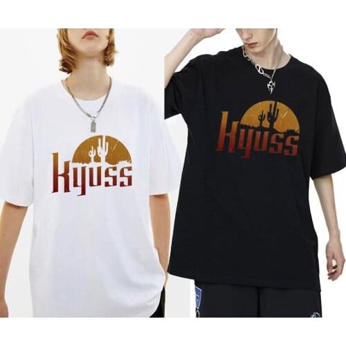 2021 New Men Women Tshirt Loose Cotton T-shirt O-Neck Tees Kyuss Black Widow Stoner Rock Queens of The Stone Age Clutch T Shirts