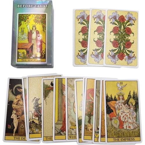 Before Witte Tarot Card Game For Family Party Divination Fate Table Game 78 Card Tarot Deck Entertainment Board Game