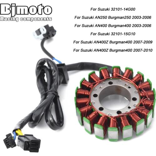 Motorcycle Stator Coil generator For Suzuki 32101-14G00 32101-15G10 AN250 Burgman250 AN400 Burgman400 AN400Z Burgman400