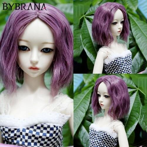 Bybrana Bjd Doll 1/3 1/4 1/6 1/8 High Temperature Resistant Fiber Medium Short Curly Hair