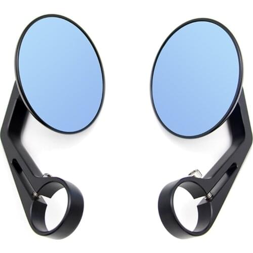 Motorcycle Aluminum Handlebar Bar End Rearview Rear View Side Mirrors Universal for Honda Kawasaki Yamaha BMW
