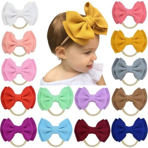 2020 New Brand Baby Headband Girls Baby Bows Hairband Headband Cute Turban Head Wrap Baby Princess Hair Accessories for 0-3Y