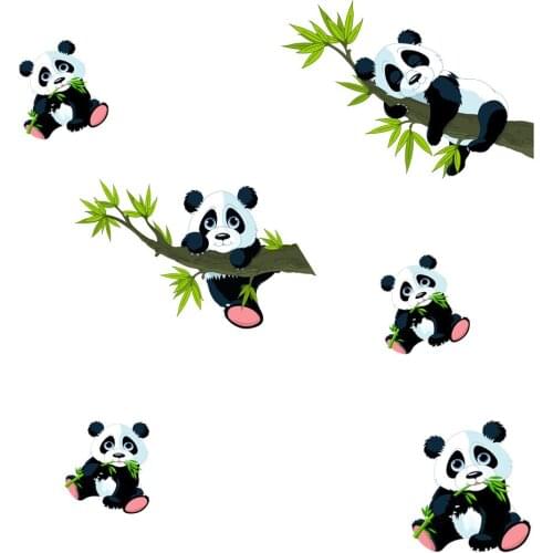 2021 New Panda Bamboo PV Cute Wall Stickers Home Decor Living Room Removable Wallpaper Kids Room Decoration