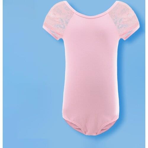 New Lace Short Sleeve Girls' Classics Ballet Leotard Gymnastic Ballet Dance Tutu Dress Children Dance Practice Clothes Leotard