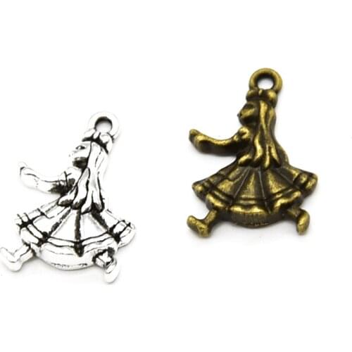 14PCS Wholesale Vintage Metal Beautiful Girl Charms For DIY Handmade Jewelry Making Supplies