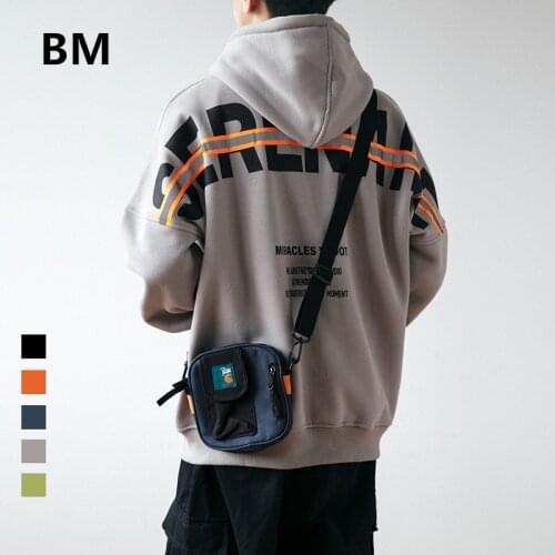 2020 Autumn Spring Korean Fashion Letter Print Fleece Hoodie Streetwear Hip Hop Long Sleeve Pullover Men Clothes Harajuku Coats