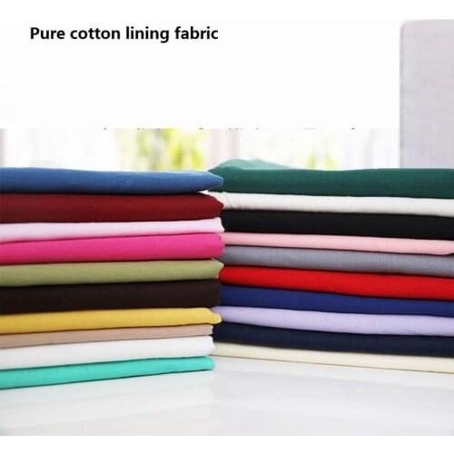 Pure Cotton Poplin Interlining Fabric For Sewing Dress Home Living Lining DIY Crafts Breathable Comfortable Tissus 50X145cm