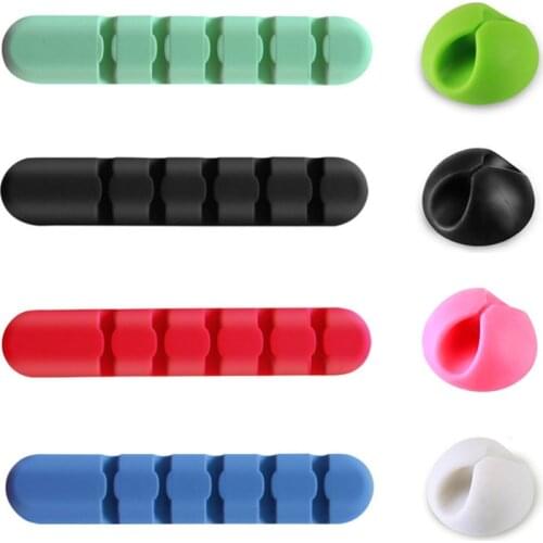 Wire manage Silicone USB cable organizer For Mouse Keyboard Earphone Desktop Headset de Cables Clips cable Tidy holder Winder