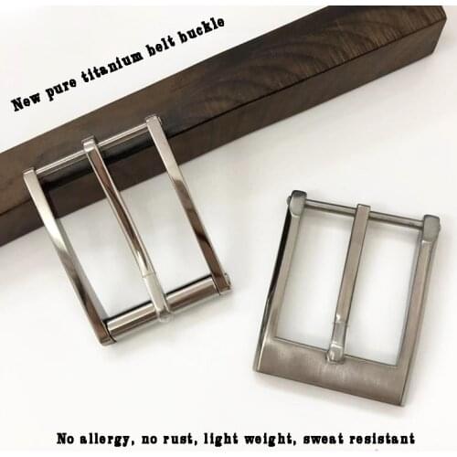 PYTITANS 'new pure titanium belt buckle is ultra-lightweight for allergy protection in handmade leather goods with a belt buckle