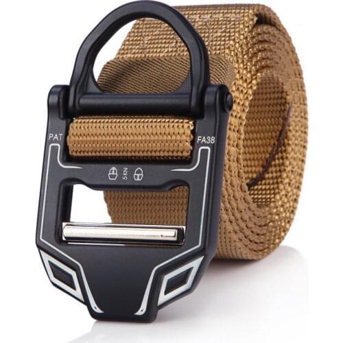 Mens Tactical Belt Military Nylon Quick Release Outdoor Multifunctional Training Army Fans Metal Buckle Waist Strap Leisure
