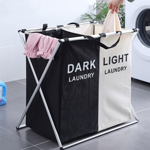 Folding Large Laundry Basket Bag Classification Oxford Laundry Bag Hamper Aluminum alloy Antirust Kitchen Cesto Colada Plegable