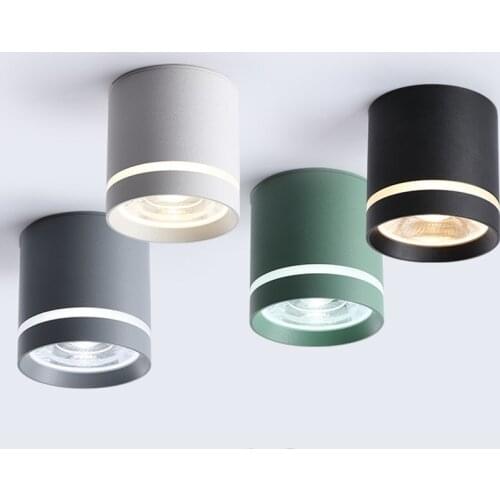 Dimmable Cylinder Led Downlight Surface 9W 12W 18W COB LED Ceiling Spot Lights AC220V LED Background Lamps Indoor Lighting Spot