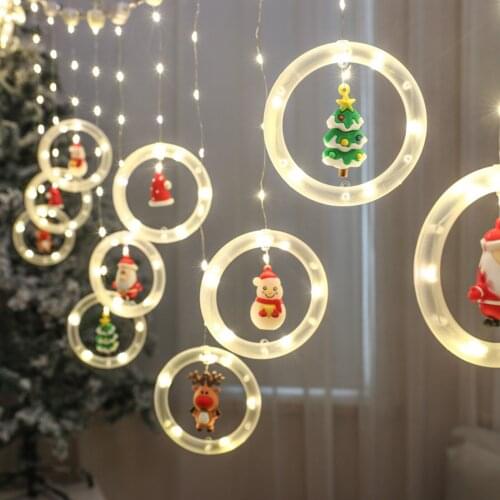 LED Holiday Light Christmas Decoration for Home Lamp Room Decor Garland New Year String Lights Santa Xmas Navidad Tree Ornaments