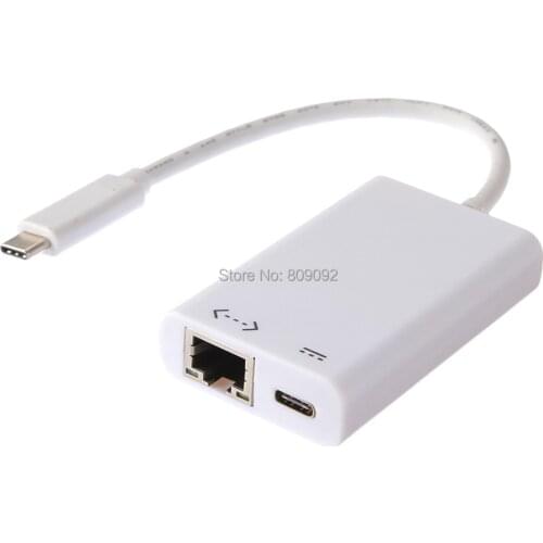 High Quality USB 3.1 Type C to RJ45 Ethernet LAN with USB3.1 POWER Cable Adapter Network card 100/1000Mbps for PC Notebook