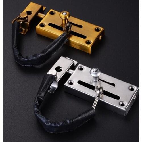 Door Security Guard Chain Alloy Hotel Home Door Window Safety Sliding Bolt Anti-theft Chain Lock Antique Latch Hardware