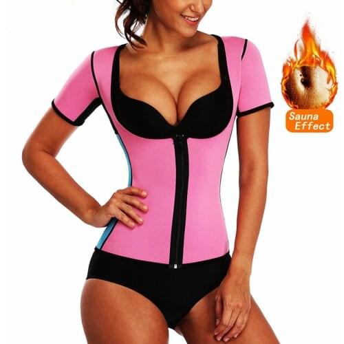 Women Body Shaper Slim Gym Workoutout Shirt Sport Running Cloth Hot Vest Hot Neoprene Shirt Sauna Sweat Top Waist Trainer