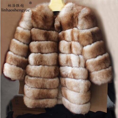 Linshegnhaoyue Real Fur Imitation Sable Fox Fur Women Coat Warm Freeshipping Winter
