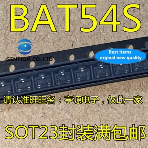 100Pcs BAT54 BAT54S SOT23 Silkscreen KL4 SOT23 in stock 100% new and original