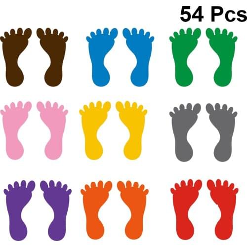 27 Pairs Kindergarten Footprints Stickers Foot Floor Stickers Waterproof Wear Resistant Floor Bathtub Sticker