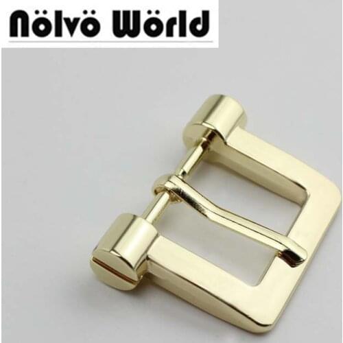 30pcs High qualitylight gold Polished silver color turnbuckle zinc alloy square pin buckle bags/belts buckles wholesale