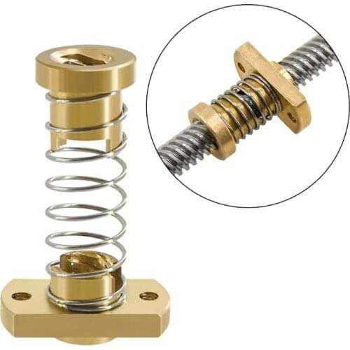 3D Printer Z Axis Trapezoid Motor Screw Nuts T8 Nut POM Nut Lead 8mm Pitch 2mm For Creality CR10 CR-10S Ender-3 Lead Screw