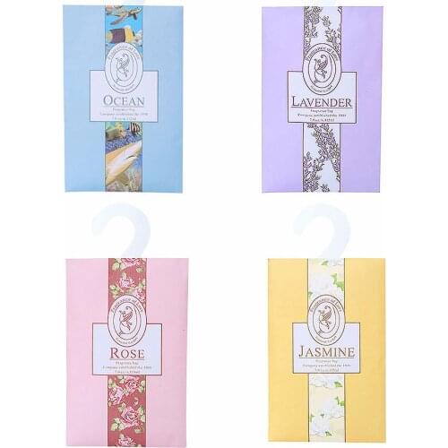 4Pcs Natural Smell Incense Wardrobe Sachet Air Fresh Scent Bag Perfume Sachet Bag Aromatherapy Package Wardrobe Supplies