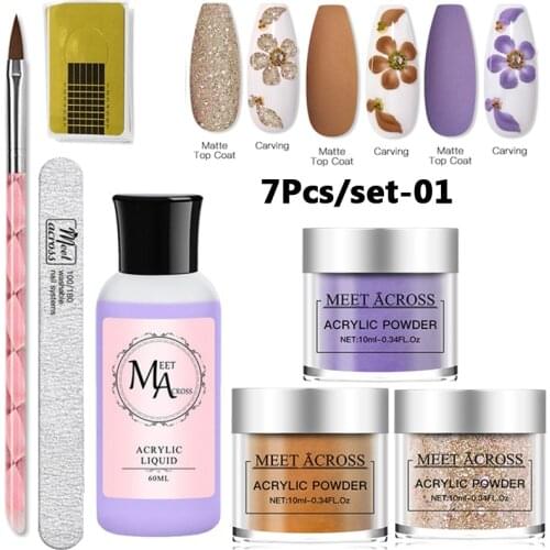 10ml Nails Acrylic Powder Carving Pink White Clear Dipping Nail Powder For Nail Polish French Manicuring Nail Art Decorations