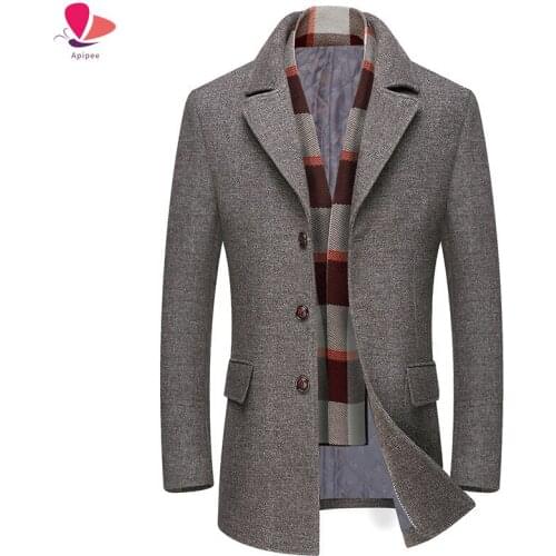 Apipee Mens Wool Coats