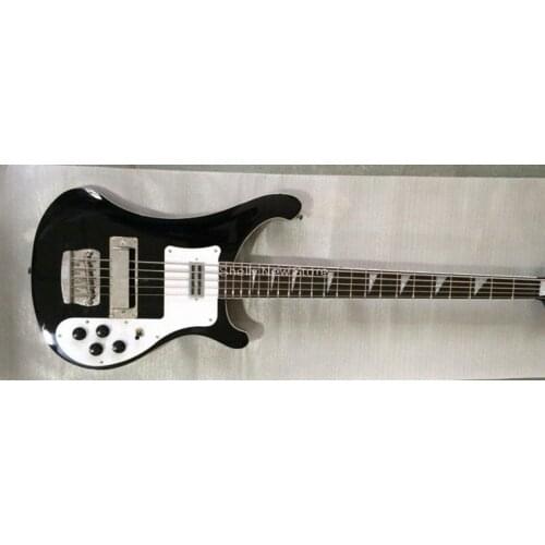 Shelly new store factory custom black RK 4003 bass rick 5 strings white binding electric bass guitars musical instruments shop