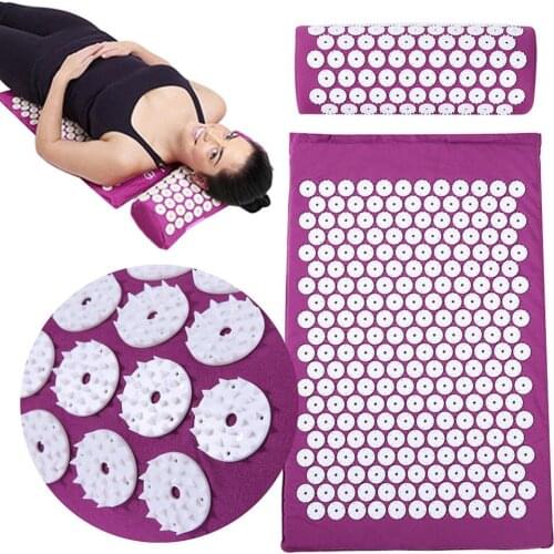 Acupressure Massager Mat Spike Relaxation Relief Stress Body Yoga Mat Relieve Body Stress Pain Massage Cushion Mat