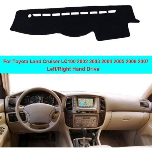 2 Layers Car Dashboard Cover Sun Shade For Toyota Land Cruiser LC100 2002 2003 2004 2005 2006 2007 DashMat Pad Carpet Capw