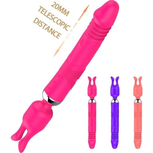 Double Headed Telescopic Dildo Realistic Vibrator Products Fidget Sex Toys for Women Adults 18 Vagina Anal Intimate Goods Shop