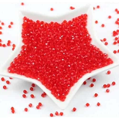 Red AB Bicone Austrian faceted Crystal Glass Beads 4mm 100pcs Loose Spacer Beads for Jewelry Handiwork Making DIY accessories