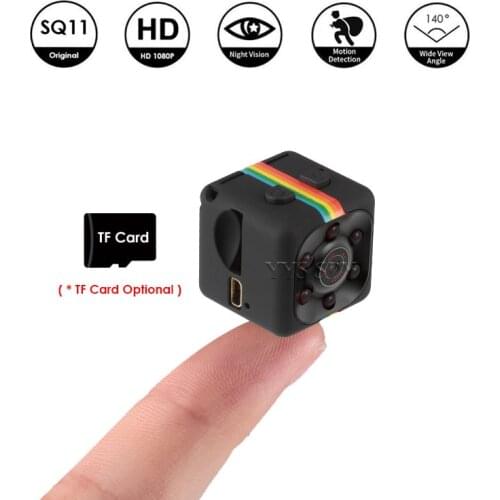 SQ11 Mini HD Camera Espia Oculta Small Pocket Secret Kamera Night Vision Video Telecamera Micro Bike Cam Support Hidden TF Card