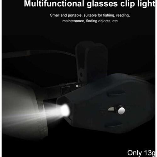 Mini LED Flashlight Reading Lamp Portable Outdoor Fishing Lamp Bicycle Lights Multifunctional Glasses clip light
